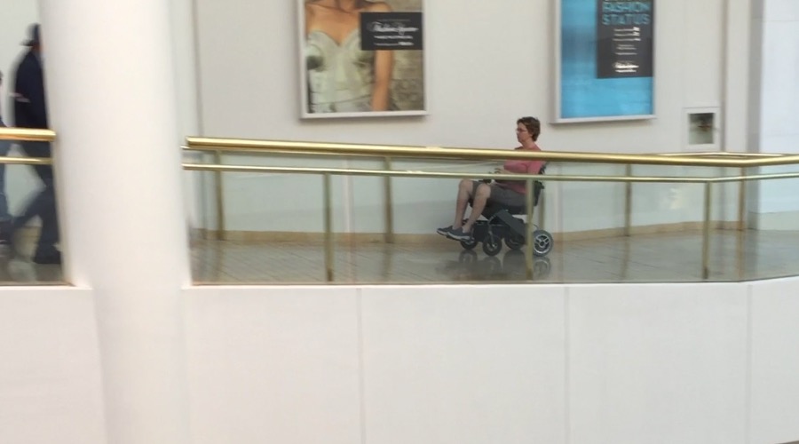 How to maneuver an electric wheelchair up an Incline